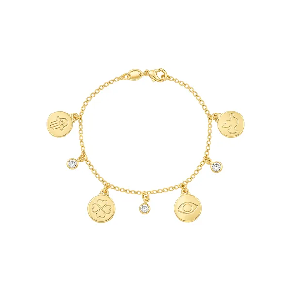 Pulseira Dourada Medalhas de São Bento